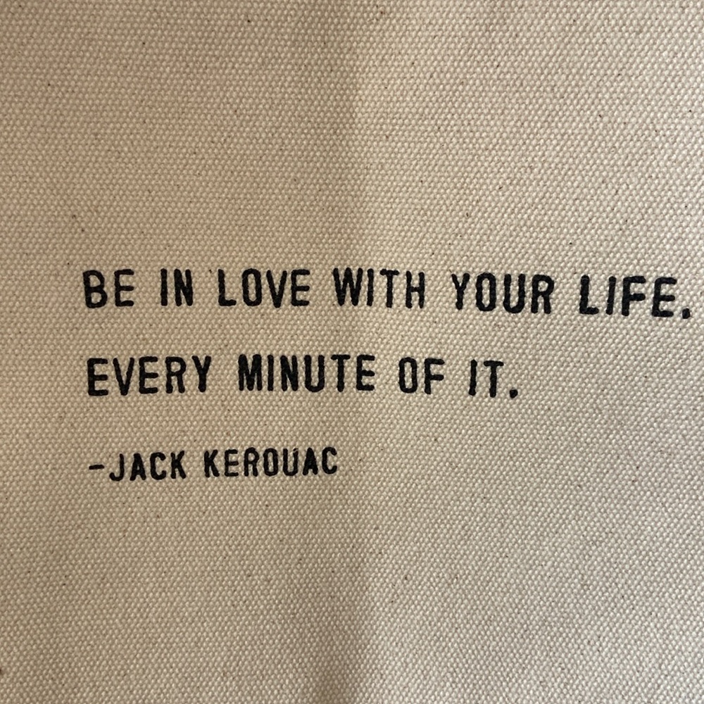 NWOT Canvas Pouch with Inspirational Quote - Picture 4 of 15